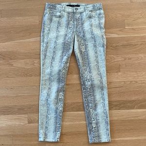 Joe’s Jeans Womens High Water Skinny Jeans w Snake Print Stretch Denim /Size 26